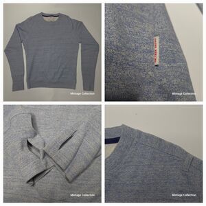 ORLEBAR BROWN HEATHER BLUE PULLOVER CREWNECH SWEATER SWEATSHIRT THUMBHOLE Sz M